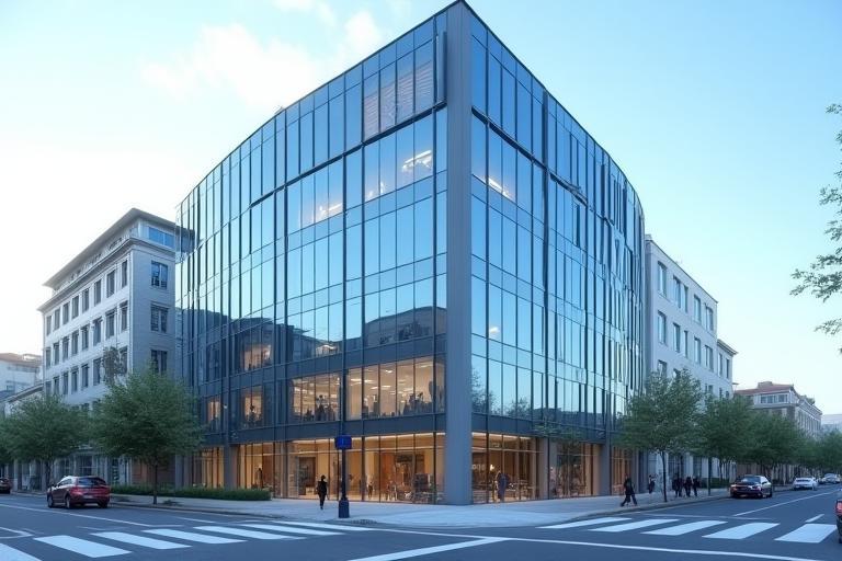 Exterior shot of a modern, professional office building in Olomouc, representing our physical presence.